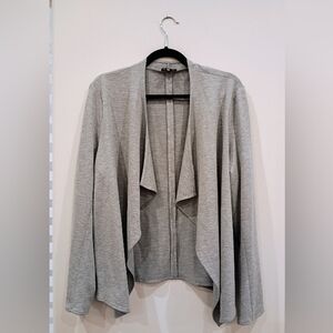 Jones New York Signature Light Gray Draped Cardigan (L)